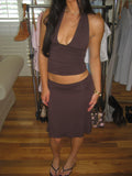 The Sloane Skirt (Cocoa)