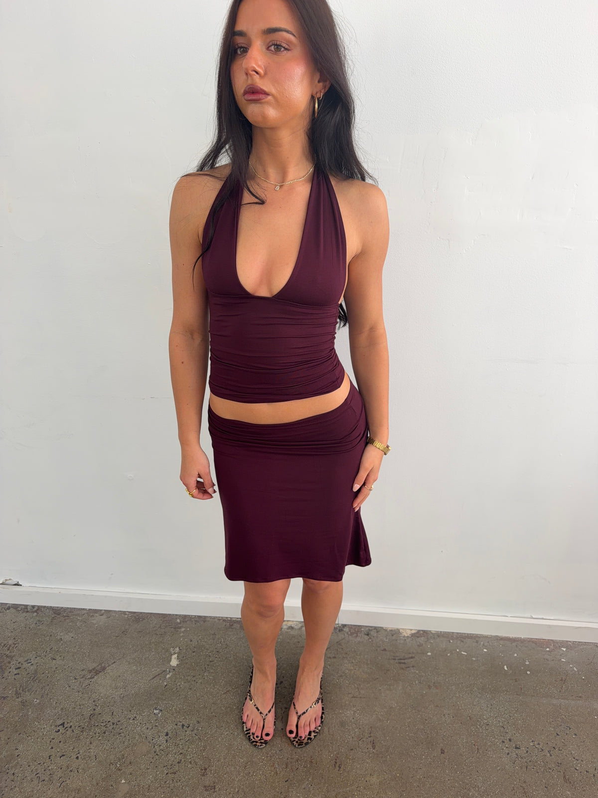 The Sloane Skirt (Black Berry)